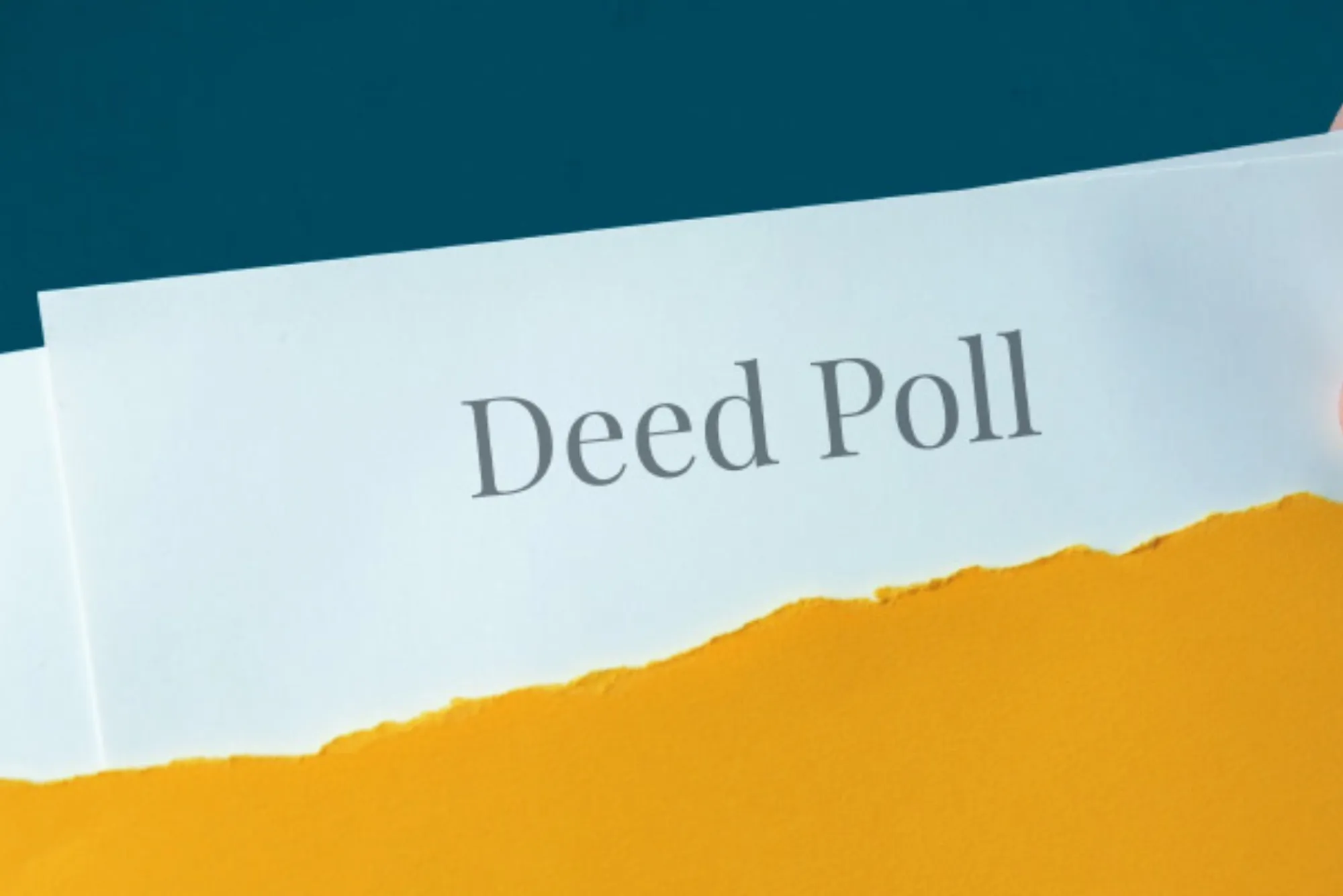 What Does A Deed Poll Look Like