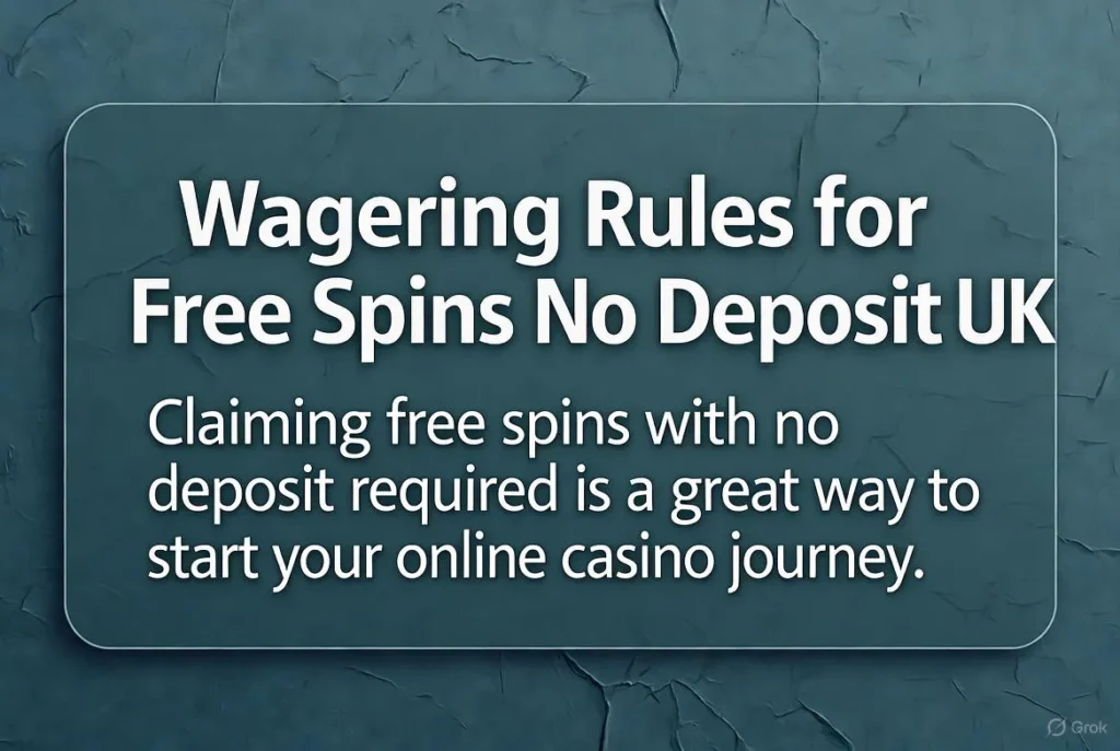 How Do Wagering Rules Work for Free Spins No Deposit UK